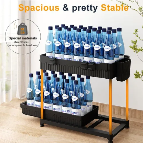 Vista 5 de Sevenblue Paquete de 3 organizadores para debajo del fregadero, organizadores multiusos de cocina y baño de 2 niveles y almacenamiento con cajones
