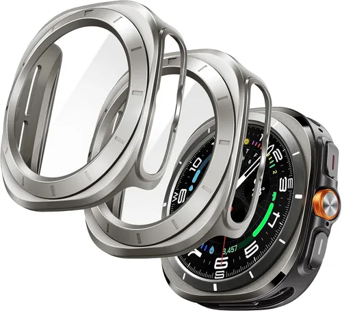 Vista 9 de JETech Funda con protector de pantalla para Samsung Galaxy Watch 7 de 40 mm, cubierta protectora general, película de vidrio templado de alta Negro
