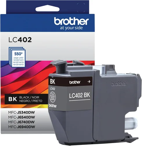 Vista 4 de Brother Cartucho de tinta negro LC402BK de rendimiento estándar genuino