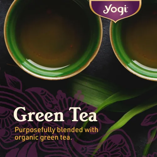Vista 8 de Yogi Tea - Té verde puro descafeinado (paquete de 6) - Apoya la vitalidad - 96 bolsitas de té
