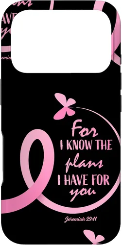 Vista 30 de Breast Cancer Gifts Women Mom Jeremiah 29 11 Butterfly Phone Case for iPhone 17