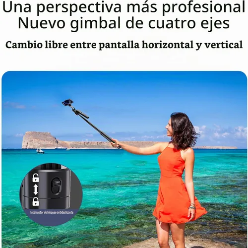 Vista 7 de Trípode extensible de seguimiento facial automático, trípode giratorio de 360°, palos selfie de 70 pulgadas, control de movimiento automático