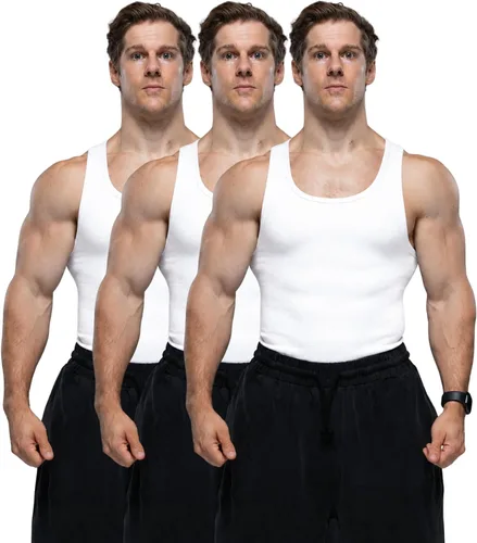 Vista 9 de Ekkovision Lifestyle Beaters, camisetas sin mangas para hombre, algodón y elastano, ajuste regular, tela acanalada