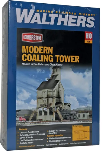 Vista 6 de Walthers Cornerstone Serie Kit Escala HO Modern Coaling Tower Gris, 8
