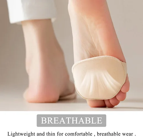 Vista 9 de Almohadillas invisibles de tela de panal transpirable, almohadillas metatarsianas gruesas y suaves para zapatos planos, tacones altos, prevención