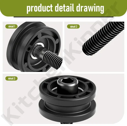 Vista 6 de Paquete de 4 rodillos de sierra de azulejos 305784005 305784001 para Ridgid DT180EVO Se adapta a los modelos de sierra de azulejos de 7 pulgadas