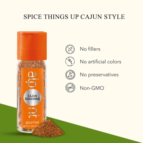 Vista 2 de ALPONT GOURMET Cajun Seasoning - Louisiana Cajun Mix - Smoky & Spicy BBQ Rub with Paprika, Cayenne Pepper, Cumin & Bay Leaf (Pack of 6)