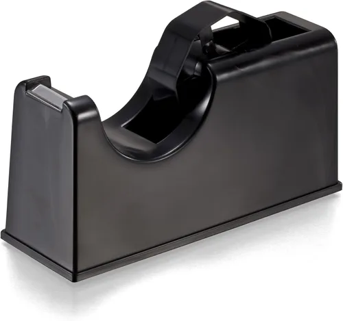 Vista 3 de Officemate Dispensador de cinta resistente 2 en 1 con núcleo de 1 pulgada y 3 pulgadas, negro (96699)