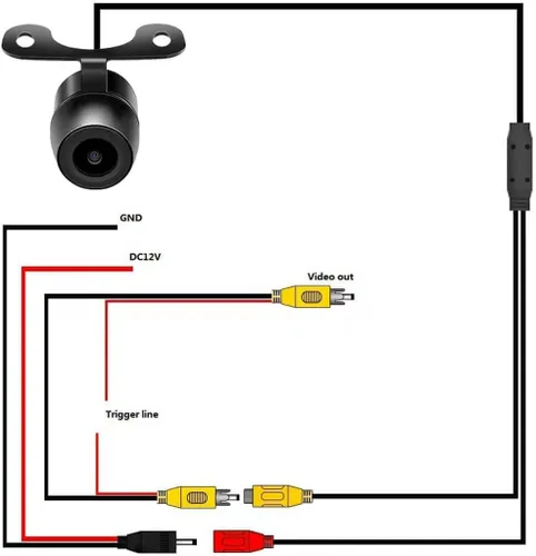 Vista 8 de HD gran angular automático CMOS coche vista lateral trasera trasera cámara de respaldo cámara de respaldo trasero monitor trasero cámara