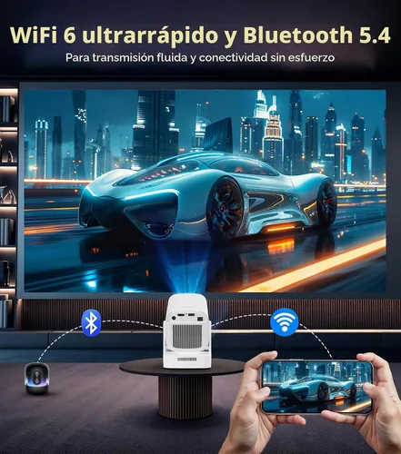Vista 8 de 【Enfoque automático y 1080P】Mini proyector inteligente Magcubic compatible
