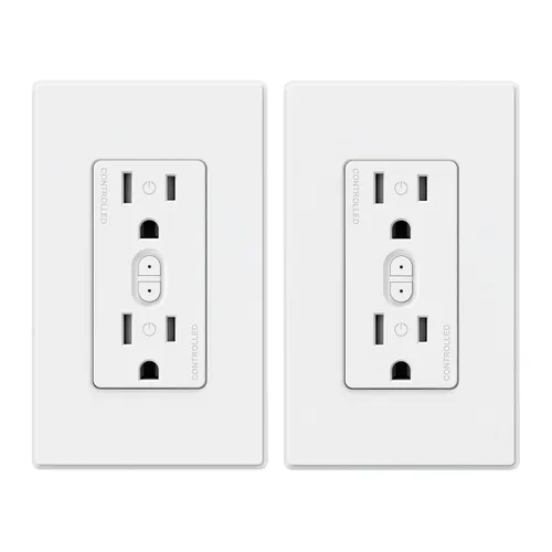 Vista 11 de ELEGRP Enchufe inteligente, toma inteligente de pared compatible con Alexa y Google Assistant, receptáculo inteligente Wi-Fi de 2.4 GHz