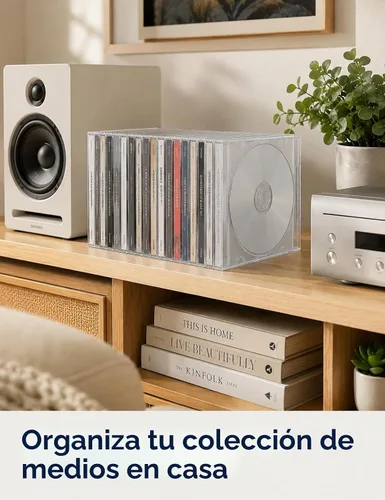 Vista 6 de Paquete de 25 estuches transparentes de 0.409 in, disco individual estándar