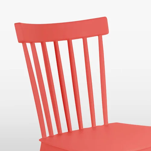 Vista 8 de DSW - Sillas de comedor de plástico modernas sin brazos con patas de madera para estar, dormitorio, cocina, comedor, sala de espera, restaurantes