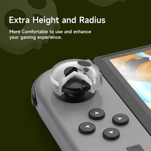 Vista 2 de Juego de 4 agarres para el pulgar de Nintendo Switch Joy-Con Joystick, bonitos accesorios de silicona suave compatibles con Nintendo Switch OLED