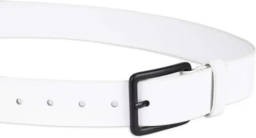 Vista 3 de Calvin Klein Cinturón de mezclilla casual para hombre plateado
