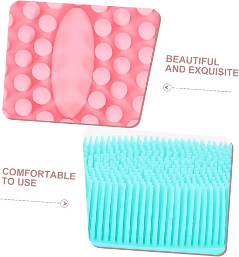 Vista 8 de 2 cepillos de baño de silicona de doble cara exfoliante suave para niños y niñas adultos para entrenamiento sensorial que promueve la unión