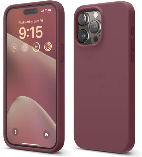 Vista 25 de elago Funda compatible con iPhone 15 Pro Max, de silicona líquida, funda protectora de cuerpo completo, a prueba de golpes, funda delgada