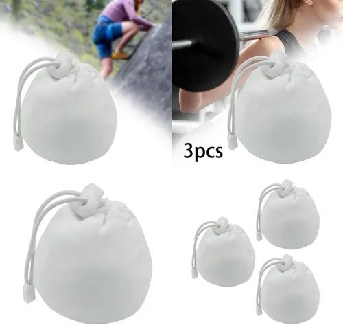 Vista 2 de Generic 4 unids bolsa de tiza de gimnasio con cordón para deportes gimnasia Deadlifting