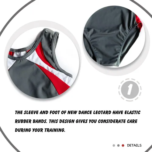 Vista 6 de Maillot de gimnasia para niño con entrenamiento de ballet para entrenamiento