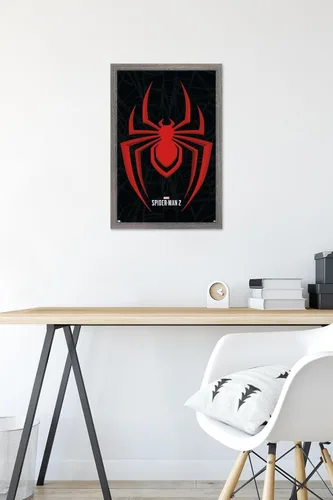 Vista 6 de Trends International Marvel's Spider-Man 2 - Póster de pared con icono de Miles Morales, 22.4 pulgadas de largo x 14.7 pulgadas de ancho, versión