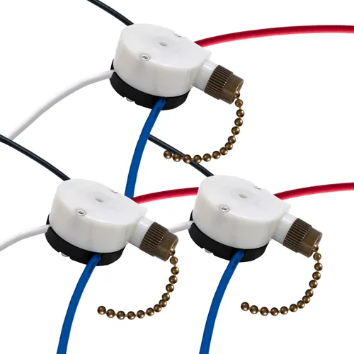 Vista 13 de Zing Ear ZE-208S E89885 - Interruptor de ventilador de 3 velocidades, 4 cables, interruptor de ventilador de techo, interruptor de control de 1