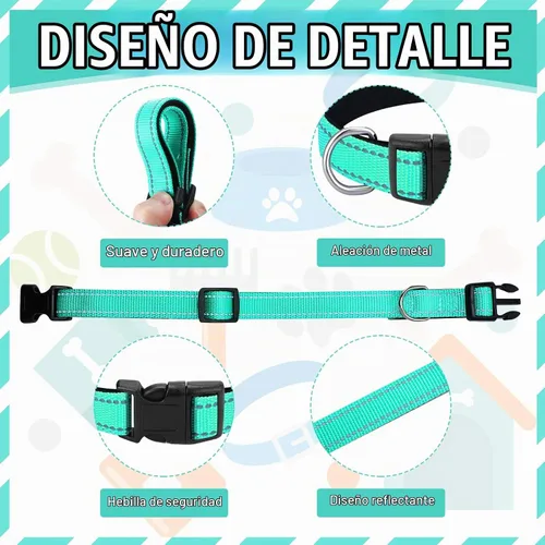 Vista 5 de Sanwuta - 12 collares reflectantes para cachorros, nailon ajustable a