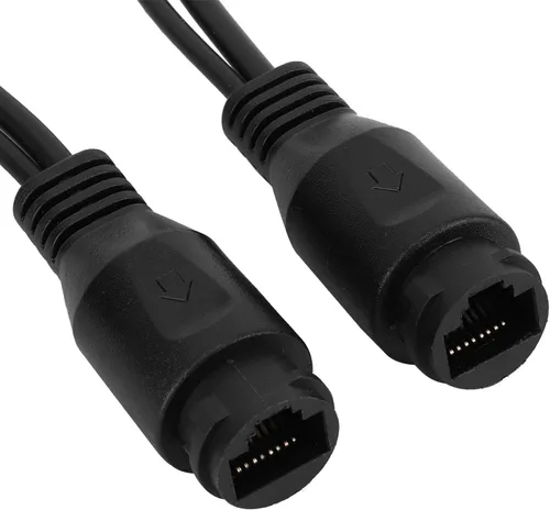 Vista 9 de Adaptador POE, fuente de alimentación Ethernet pasiva de 12V Distribuidor de cable ultra largo portátil (negro)