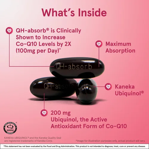 Vista 4 de Jarrow Formulas QH-Absorb - Antioxidante Co-Q10 de alta absorción de 200 mg, 60 porciones y equilibrio de zinc de 15 mg-100 porciones, incluye