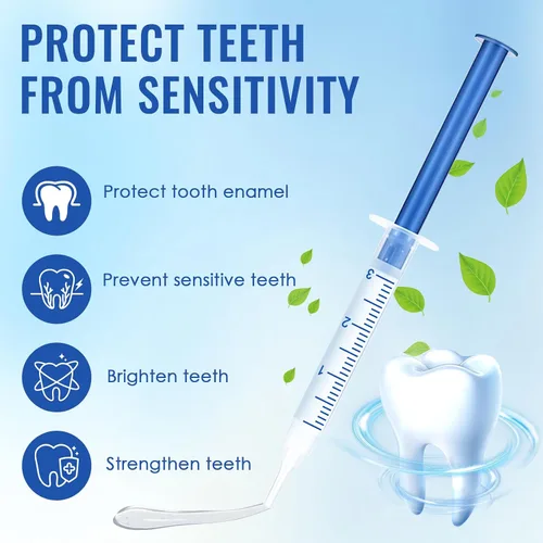 Vista 2 de Paquete de 10 repuestos de gel blanqueador de dientes, kit de recarga de blanqueamiento de dientes de gel, blanqueador de dientes, gel blanqueador
