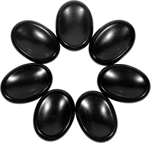 Vista 5 de SUNYIK Piedras de cristal pulido ovaladas para la preocupación del pulgar, piedra curativa de palma de bolsillo para aliviar la ansiedad