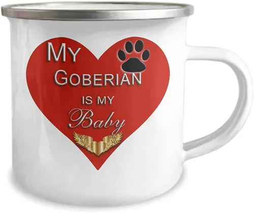 Vista 2 de Goberian, Golden Retriever Husky - Accesorios para perro, cosas, artículos para manejador, amante, dueño, mamá, papá, corazón dorado de My Dog Is My