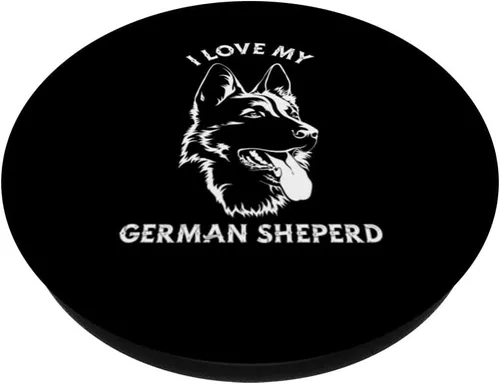 Vista 2 de I Love My German Shepherd Animal German Shepherd PopSockets intercambiables PopGrip