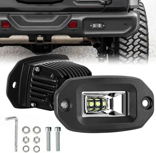 Vista 9 de EBESTauto - Manivelas LED de montaje empotrado, luz de trabajo LED de barra de luz de parachoques luces de conducción fuera de carretera LED lámpara