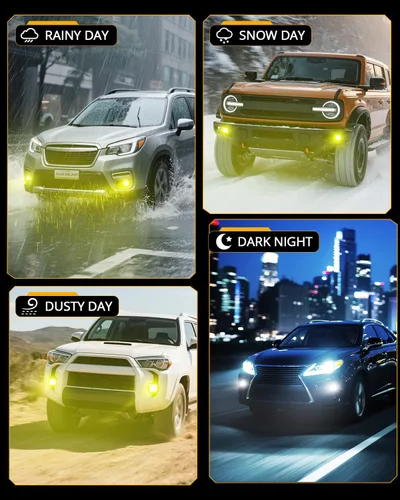 Vista 9 de Auxbeam Color Play Series SAE - Luces antiniebla LED de 3 pulgadas con DRL blanco y señal de giro para Ford Honda, Nissan, Subaru, Acura, Lexus