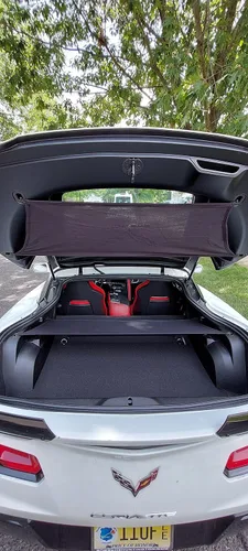 Vista 4 de TrunkNets Inc Cubierta de sombra de carga inferior de seguridad para CORVETTE C7 2014 2015 2016 2017 2018 2019 nuevo
