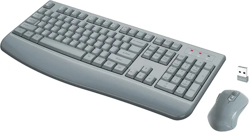 Vista 9 de Combo de teclado y ratón inalámbricos, teclado inalámbrico de tamaño completo de 2.4GHz con cómodo reposa muñecas y ratón óptico inalámbrico