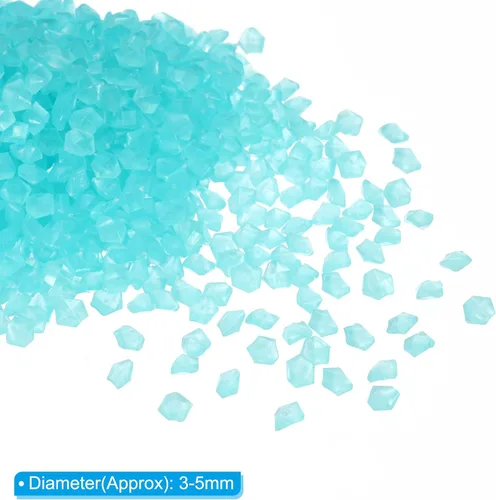 Vista 2 de MECCANIXITY 3000 piezas de piedras brillantes de 0.198 a 0.198 pulgadas (3 a 0.197 in), decoración en la oscuridad, piedras luminosas, decoración