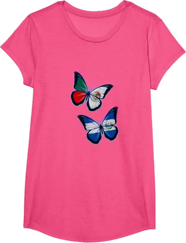 Vista 13 de Raíces biculturales de El Salvador y México. Versión mariposa Camiseta, Negro