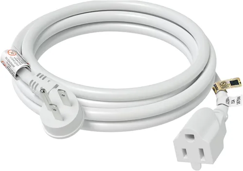 Vista 10 de FIRMERST 1875W 6 pies 15A Cable de extensión de enchufe plano de perfil bajo 14 AWG negro, listado UL