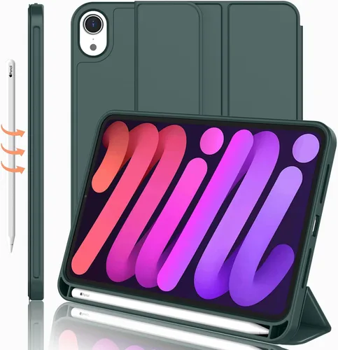 Vista 26 de iMieet Funda para iPad mini 7 2024 (A17 Pro), Funda para iPad mini 6 (8.3 pulgadas, modelo 2021), Funda para iPad mini 7ª/6ª generación con soporte