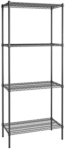 Vista 91 de Kit de 4 estantes de epoxi verde NSF de 21 x 72 pulgadas con postes de 86 pulgadas, estantería de almacenamiento resistente, kit de estantería