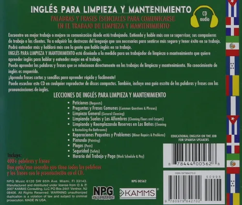 Vista 2 de Ingles Para Limpieza y Mantenimiento