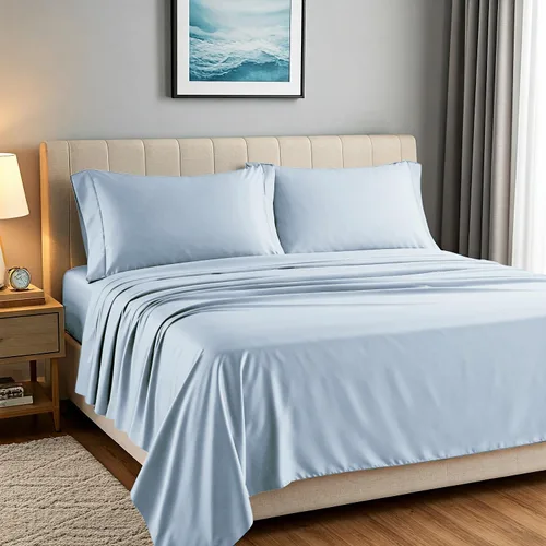 Vista 13 de Carressa Linen Juego de 2 fundas de almohada 100% de algodón egipcio de la serie 1500 de lujo tamaño estándar/Queen (beige), suaves como la seda
