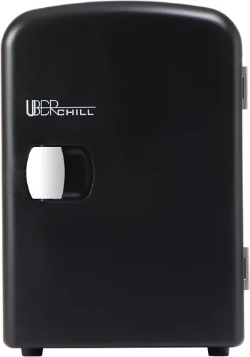 Vista 2 de Mini nevera personal estilo retro para 6 latas UB-CH1 Uber Chill por Uber Appliance negro mate (Blackout Matte Black)