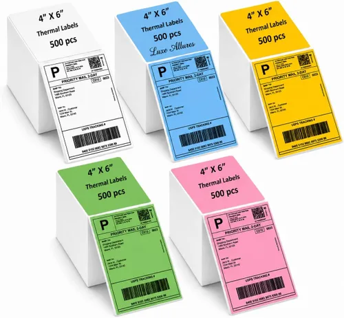 Vista 2 de Papel de etiquetas de 4 x 6, etiquetas de envío térmico directo