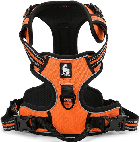 Vista 6 de WINHYEPET Arnés de perro de amor extra reflectante para perros pequeños, medianos y grandes, ajustable para correr, caminar, chaleco de malla suave