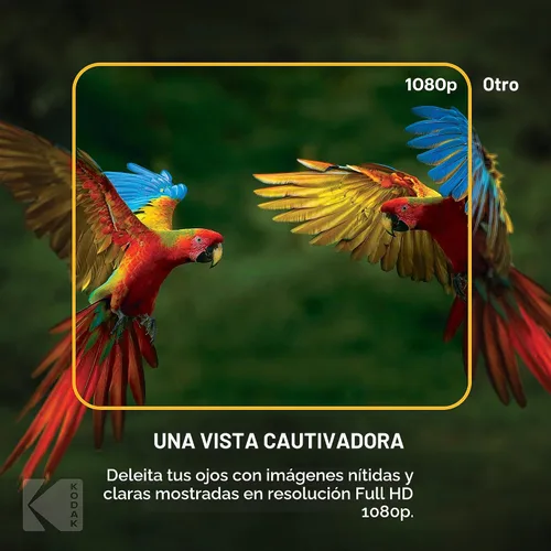 Vista 3 de KODAK FLIK HD9 Proyector inteligente, Android TV, 1080p, WiFi, negro