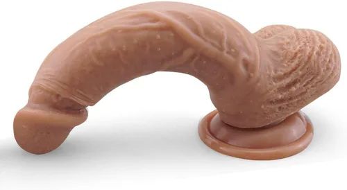 Vista 4 de Consolador realista de silicona de 9 pulgadas, consoladores grandes suaves para mujeres con ventosa fuerte para manos libres, juguete sexual