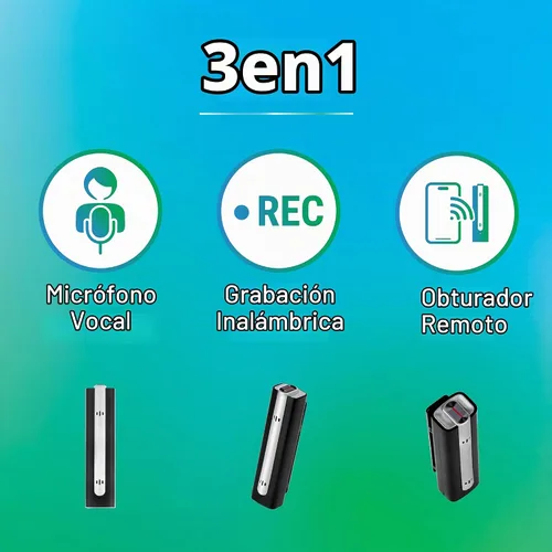 Vista 2 de Micrófono de solapa inalámbrico Bluetooth, cancelación de ruido, sin receptor, rango de 15M, batería de 10 horas, obturador remoto, para GoPro Hero