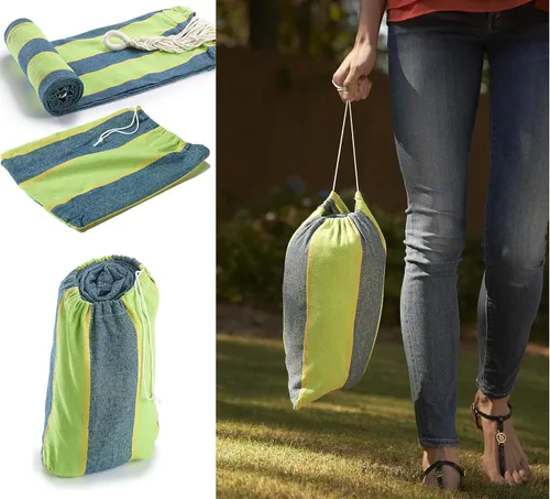Vista 2 de Trekmate - Hamaca brasileña de lona de algodón transpirable para una sola persona, para camping, equipo al aire libre, mochila, senderismo, caza
